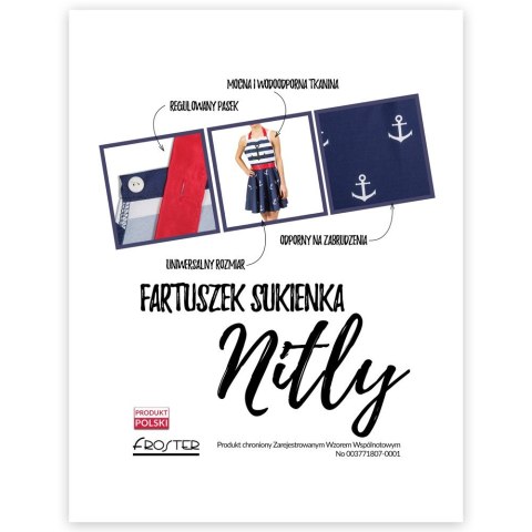 Nitly Marine Fartuszek Sukienka na DZIEŃ KOBIET Nitly Marine Fartuszek Sukienka na DZIEŃ KOBIET