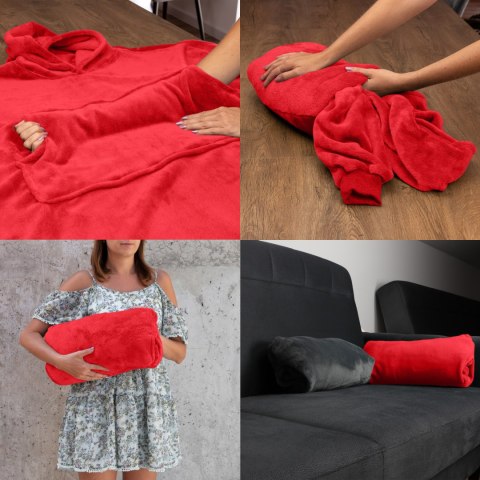 Bluzair SUPER MAMA - Bluza koc - Czerwony - prezent na dzień mamy Bluzair SUPER MAMA - Bluza koc - Czerwony - prezent na dzień mamy