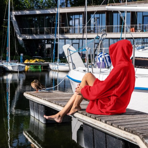 Bluzair SUPER MAMA - Bluza koc - Czerwony - prezent na dzień mamy Bluzair SUPER MAMA - Bluza koc - Czerwony - prezent na dzień mamy