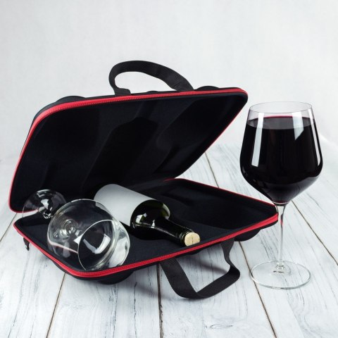 Etui na wino 2 duże kieliszki Walentynki rocznica Etui na wino 2 duże kieliszki Walentynki rocznica