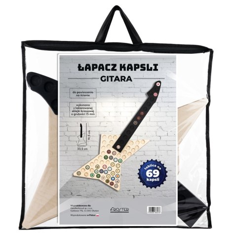 Łapacz Kapsli Gitara oryginalny prezent piwosza Łapacz Kapsli Gitara oryginalny prezent piwosza