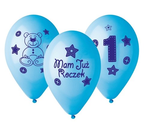 Balony MOJE 1 URODZINY DLA CHŁOPCÓW 5 szt Balony MOJE 1 URODZINY DLA CHŁOPCÓW 5 szt