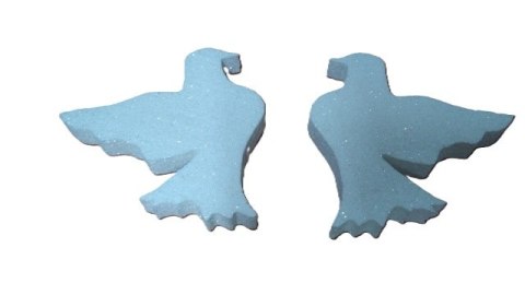 Gołąb styropianowy 2szt. brokat 15/2cm | 536 Gołąb styropianowy 2szt. brokat 15/2cm | 536
