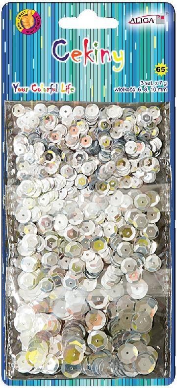Cekiny 6-8-10mm SREBRNE | MT-6605 Cekiny 6-8-10mm SREBRNE | MT-6605