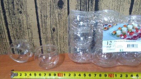 Pojemniki plastikowe 12szt. na przekąski 80ml | 33-24 Pojemniki plastikowe 12szt. na przekąski 80ml | 33-24