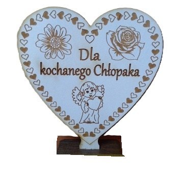 Serce stojące dla Kochanego Chłopaka 11,5 X 10 CM nr. 91 Serce stojące dla Kochanego Chłopaka 11,5 X 10 CM nr. 91