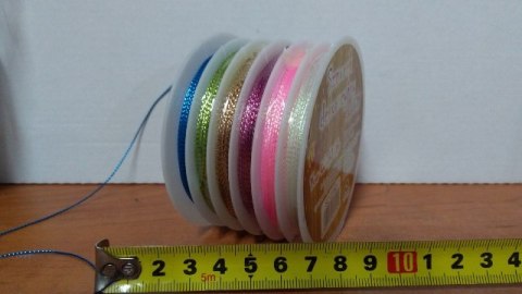 Sznurek 6szt. metalizowany 1mmx6m | SZ-3182 Sznurek 6szt. metalizowany 1mmx6m | SZ-3182