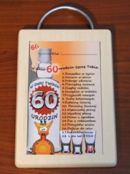 Deska urodziny ''60''