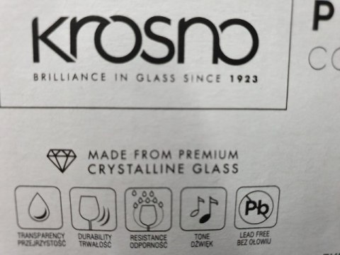 Kieliszki do wódki na nóżce 6szt. KROSNO 40ml PURE Kieliszki do wódki na nóżce 6szt. KROSNO 40ml PURE
