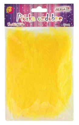 Piórka żółte 50szt. 10-12cm