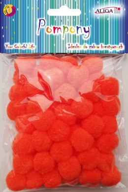 Pompony 60szt. POMARAŃCZOWE 2cm