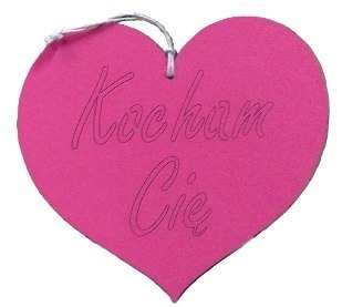 Serce czerwone 2szt KOCHAM CIĘ 15cm Serce czerwone 2szt KOCHAM CIĘ 15cm