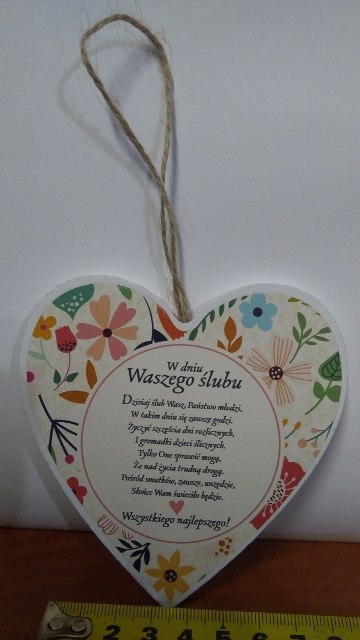 Serce wiszące W DNIU WASZEGO ŚLUBU Serce wiszące W DNIU WASZEGO ŚLUBU