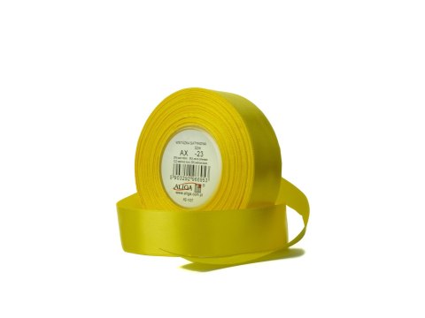 Wstążka satynowa 4szt. 12mmx32m ŻÓŁTA | AX12-23 Wstążka satynowa 4szt. 12mmx32m ŻÓŁTA | AX12-23