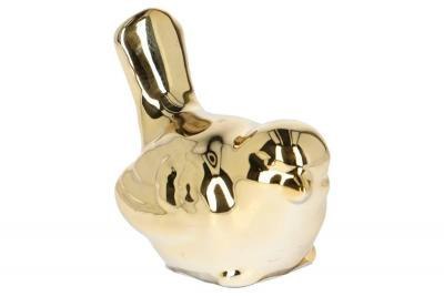 Figurka ceramiczna ptaszek złoty 10 x 5,5 x 8cm | DKC994-24 Figurka ceramiczna ptaszek złoty 10 x 5,5 x 8cm | DKC994-24