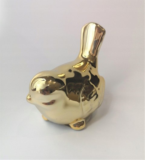Figurka ceramiczna ptaszek złoty 10 x 5,5 x 8cm | DKC994-24 Figurka ceramiczna ptaszek złoty 10 x 5,5 x 8cm | DKC994-24