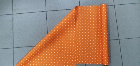 Folia dwustronna szer 50cm POMARAŃCZOWA KROPKI Folia dwustronna szer 50cm POMARAŃCZOWA KROPKI