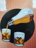 Karafka żarówka + 2 szklanki ''60''