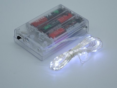 Lampki na druciku 5m białe światło 50led Lampki na druciku 5m białe światło 50led
