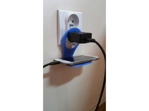 Podstawka pod telefon wieszana na ładowarce gniazdka 230V Podstawka pod telefon wieszana na ładowarce gniazdka 230V