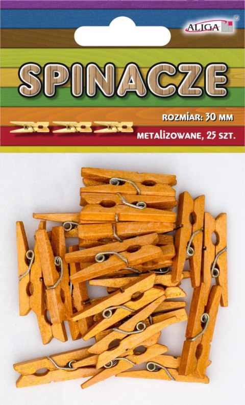 Spinacze/klamerki 25szt. ZŁOTE 30mm | SPIN-0608 Spinacze/klamerki 25szt. ZŁOTE 30mm | SPIN-0608