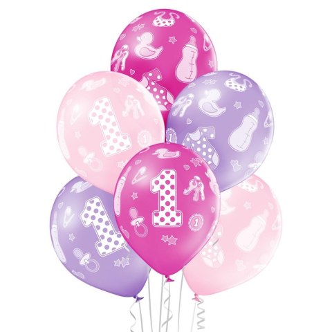 Balony "1" urodziny dziewczynki Balony "1" urodziny dziewczynki