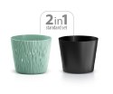 Doniczka okrągła + wkład Sandy Round 13cm - biały