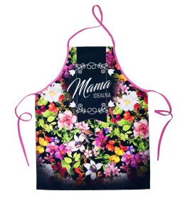 Fartuch kuchenny Premium kwiaty Mama idealna