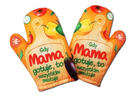 Rękawica Gdy Mama gotuje, to wszystkim smakuje RK1 Rękawica Gdy Mama gotuje, to wszystkim smakuje RK1