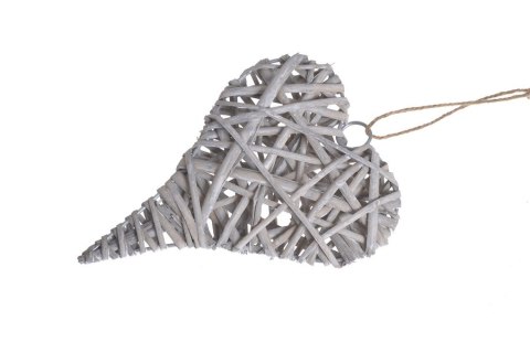 Serce wiklinowe plecione 20 x 15 cm szary 129CAN61099-1G Serce wiklinowe plecione 20 x 15 cm szary 129CAN61099-1G