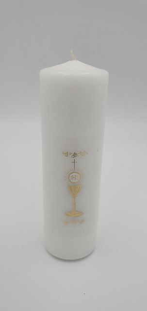 Świeca słupkowa 15cm Komunia Święta Świeca słupkowa 15cm Komunia Święta