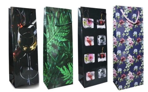 Torebka prezentowa 12szt na wino 12x8x26 Torebka prezentowa 12szt na wino 12x8x26