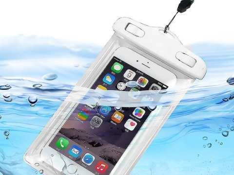 Etui wodoodporne pokrowiec na telefon dokumenty BIAŁE - 04074_BE Etui wodoodporne pokrowiec na telefon dokumenty BIAŁE - 04074_BE