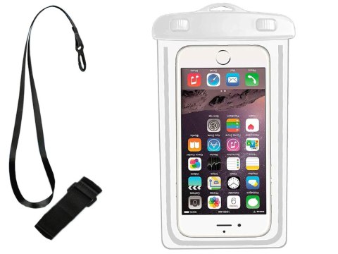 Etui wodoodporne pokrowiec na telefon dokumenty BIAŁE - 04074_BE Etui wodoodporne pokrowiec na telefon dokumenty BIAŁE - 04074_BE