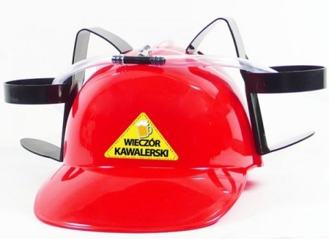 Kask czerwony wieczór kawalerski Kask czerwony wieczór kawalerski