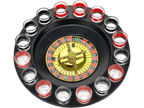 Alkoholowa gra ruletka imprezowa+kieliszki 16szt 18029 Alkoholowa gra ruletka imprezowa+kieliszki 16szt 18029