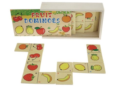 Domino drewniane owoce Domino drewniane owoce