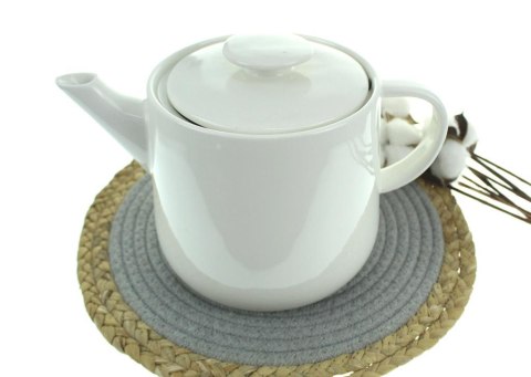 Dzbanek, dzbanuszek ceramiczny z przykryciem 15 cm 1500 ml biała porcelana CN-20265 Dzbanek, dzbanuszek ceramiczny z przykryciem 15 cm 1500 ml biała porcelana CN-20265