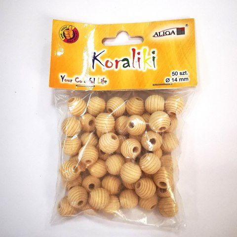 Koraliki drewniane naturalne z tłoczeniami 14mm 50szt. | PJ-0805 Koraliki drewniane naturalne z tłoczeniami 14mm 50szt. | PJ-0805