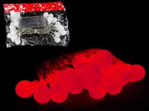 Lampki choinkowe kulki 20 led 2m na baterie CZERWONE | SN51307-R Lampki choinkowe kulki 20 led 2m na baterie CZERWONE | SN51307-R