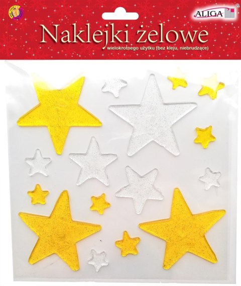 Naklejki żelowe gwiazdki 19cm x 19cm | ZNK-5888 Naklejki żelowe gwiazdki 19cm x 19cm | ZNK-5888