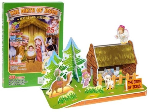 Puzzle 3D szopka 25el Stajenka Betlejem | ZA2216 Puzzle 3D szopka 25el Stajenka Betlejem | ZA2216