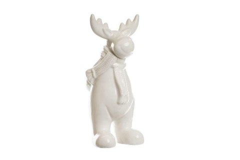 Renifer z szalikiem biała porcelana 8 x 6 x 16cm POR09805 Renifer z szalikiem biała porcelana 8 x 6 x 16cm POR09805