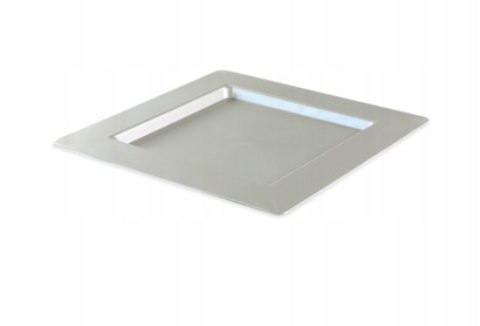 Talerze plastikowe 30 x 30 cm srebrne 4 szt. 34-23 Talerze plastikowe 30 x 30 cm srebrne 4 szt. 34-23