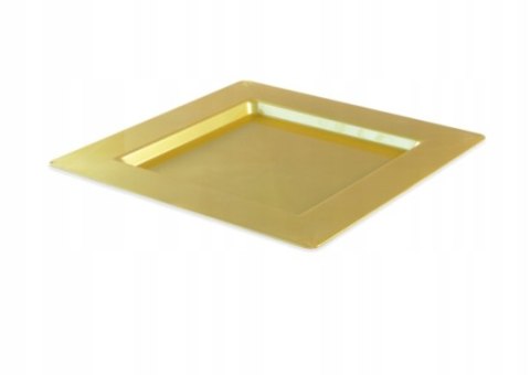 Talerze plastikowe 30 x 30 cm złote 4 szt. 34-24 Talerze plastikowe 30 x 30 cm złote 4 szt. 34-24