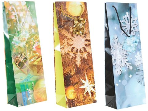 Torba lakierowana na butelkę 12szt. boże narodzenie 12,3 x 7,8 x 36cm Torba lakierowana na butelkę 12szt. boże narodzenie 12,3 x 7,8 x 36cm