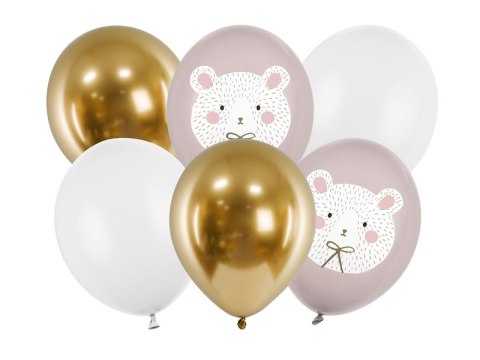 Balony 30 cm, Miś polarny, mix 6 szt. SB14P-315-000-6 Balony 30 cm, Miś polarny, mix 6 szt. SB14P-315-000-6