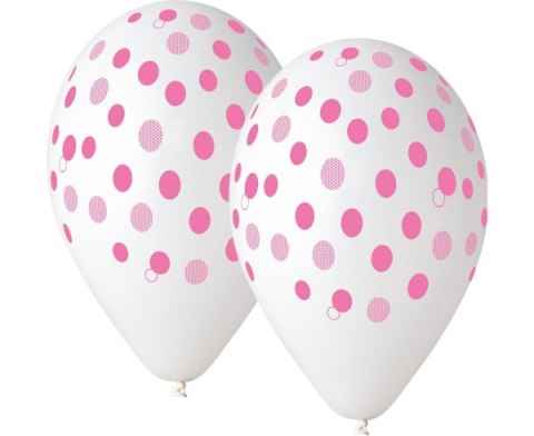Balony premium różowe GROSZKI 12 cali 5 szt. Balony premium różowe GROSZKI 12 cali 5 szt.