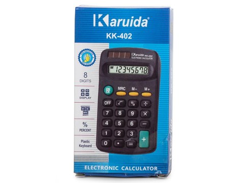 Kalkulator klasyczny kieszonkowy 8 cyfr szkolny KK 402 01045 Kalkulator klasyczny kieszonkowy 8 cyfr szkolny KK 402 01045
