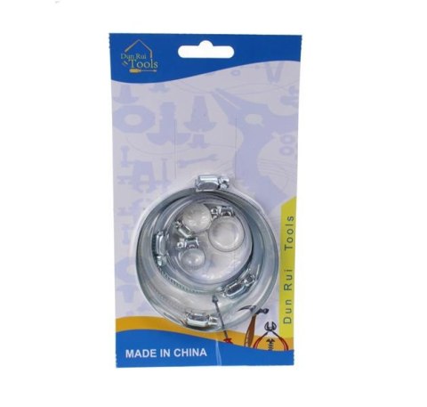 Obejma metalowa zestaw 7 szt na blistrze 24x14 cm S-4663 Obejma metalowa zestaw 7 szt na blistrze 24x14 cm S-4663